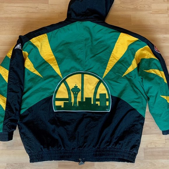 Vintage NBA Seattle SuperSonics Apex One Heavyweight Full Zip Winter Jacket - Picture 10 of 10